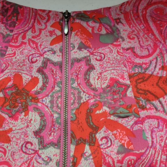 Cabi Pink & Gray Sleevless Zip Up Back Lined Boho Beachy Summer Groovy Top - XS - Picture 7 of 7